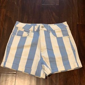 Blue and White Striped Shorts!